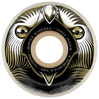 Bones Skateboard Wheels 58mm X-Formula 99A V5 Sidecut Tony Hawk Beak and Destroy White
