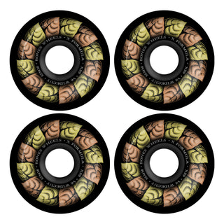 Bones Skateboard Wheels 55mm X-Formula 99A V6 Widecut Leaving Black