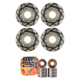 Bones Skateboard Wheels with Bronson Pro G3 Bearings X-Formula 53mm 99A V1