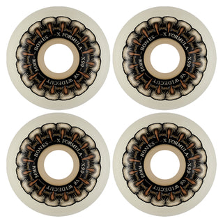 Bones Skateboard Wheels 56mm X-Formula 99A V6 Grippin Wolf White