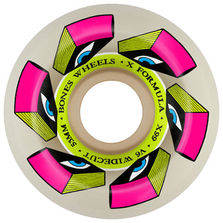 Bones Skateboard Wheels 53mm X-Formula 99A V6 Widecut Look Book White