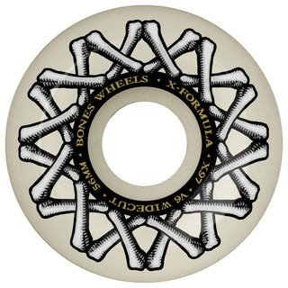 Bones Skateboard Wheels 56mm X-Formula Widecut V6 97A White