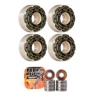 Bones Skateboard Wheels with Bronson Pro G3 Bearings X-Formula 52mm 97A V1