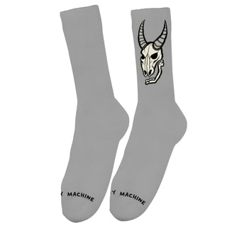 Toy Machine Skateboard Socks Heavy Metal Grey Adult Crew