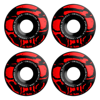 Bones Skateboard Wheels 52mm 100's V4 Wide Mummy Skulls Black