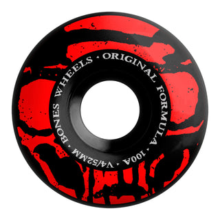 Bones Skateboard Wheels 52mm 100's V4 Wide Mummy Skulls Black