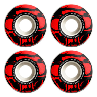 Bones Skateboard Wheels 52mm 100's V4 Wide Mummy Skulls White
