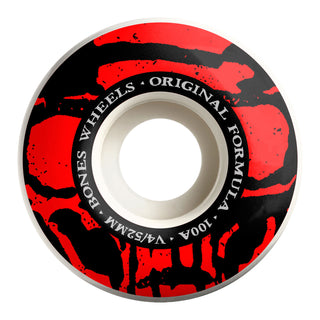 Bones Skateboard Wheels 52mm 100's V4 Wide Mummy Skulls White