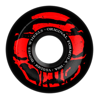 Bones Skateboard Wheels 52mm 100's V5 Sidecut Mummy Skulls Black