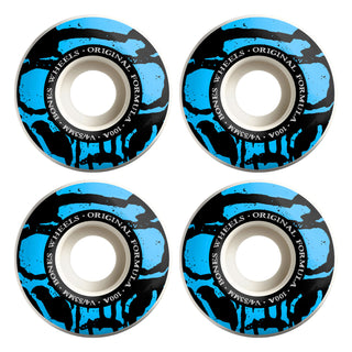 Bones Skateboard Wheels 53mm 100's V4 Wide Mummy Skulls White