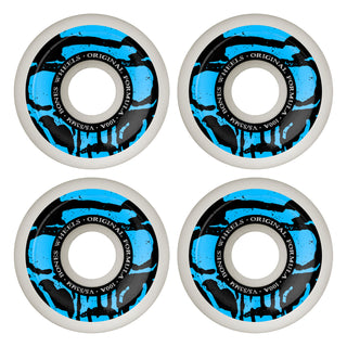 Bones Skateboard Wheels 53mm 100's V5 Sidecut Mummy Skulls White