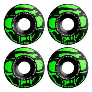 Bones Skateboard Wheels 54mm 100's V4 Wide Mummy Skulls Black