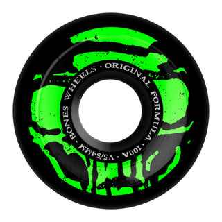 Bones Skateboard Wheels 54mm 100's V5 Sidecut Mummy Skulls Black