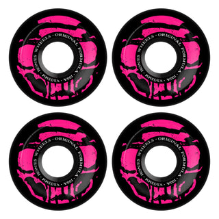 Bones Skateboard Wheels 55mm 100's V5 Sidecut Mummy Skulls Black