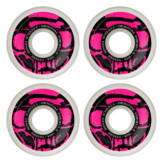 Bones Skateboard Wheels 55mm 100's V5 Sidecut Mummy Skulls White