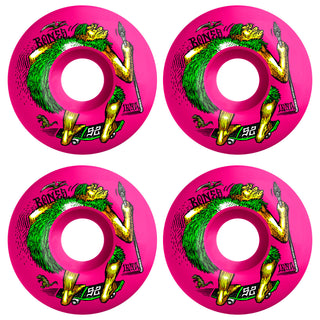Bones Skateboard Wheels 52mm Neonderthal Original V4 Wide 100A Pink