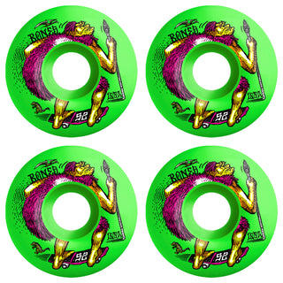Bones Skateboard Wheels 52mm Neonderthal Original V4 Wide 100A Green