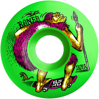 Bones Skateboard Wheels 52mm Neonderthal Original V4 Wide 100A Green