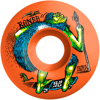 Bones Skateboard Wheels 52mm Neonderthal Original V4 Wide 100A Orange