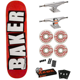 Baker Skateboard Complete B2 Red 8.25" Spitfire, Independent, Bones Reds