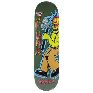 Baker Skateboard Deck T-Funk Axe Man Green 8.38" x 32"