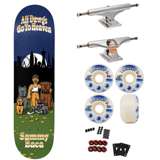 Baker Premium Skateboard with Indy Trucks and Triclops Wheels 8.5" Baca All Dawgs Go To Heaven