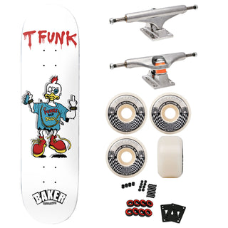 Baker Premium Skateboard with Indy Trucks and Triclops Wheels 9.0" T-Funk Funks Not Dead