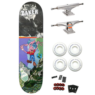 Baker Premium Skateboard with Indy Trucks, Blueprint Wheels 8.125" Carozzi Desk Shrapnel