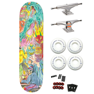 Baker Premium Skateboard with Indy Trucks, Blueprint Wheels 8.25" Figgy Here To Stay