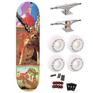 Baker Premium Skateboard with Indy Trucks, Blueprint Wheels 8.25" T-Funk Desk Shrapnel