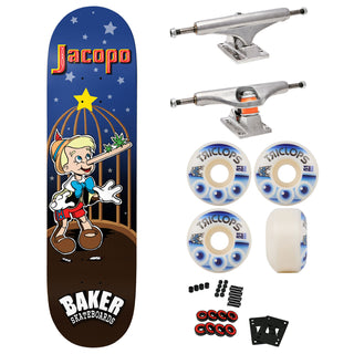 Baker Premium Skateboard with Indy Trucks and Triclops Wheels 8.0" Jacopo Lies