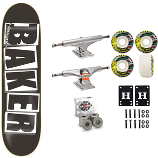 Baker Skateboard Black/White OG Shape 8.0" Independent Satori Premium Kit