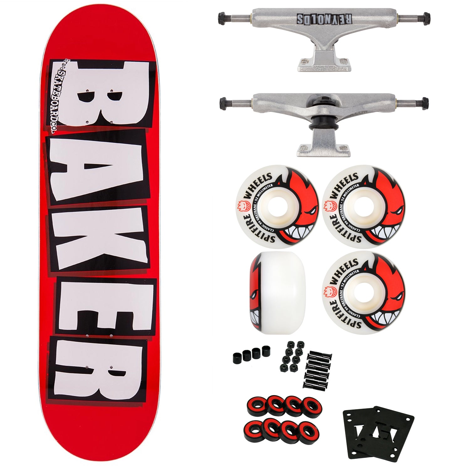 スケボー【BAKER】 COMPLETE BRAND LOGO RED/WHT Amazon.com : Baker Skateboards Brand Logo Red/White Deck 7.5
