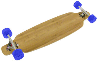 Bamboo top/bottom Drop Through Longboard Complete - Blue Grip