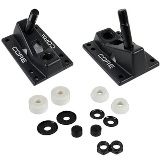 Core Trucks 6-Hole Baseplates Standard Black with 95A Bushings (2-Pack)