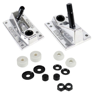 Core Trucks 6-Hole Baseplates Standard Silver with 95A Bushings (2-Pack)