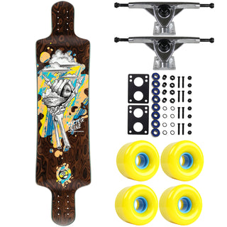 Sector 9 Longboard Fault Line Curl 9.75" x 39.5" Drop Down with Complete Parts Package
