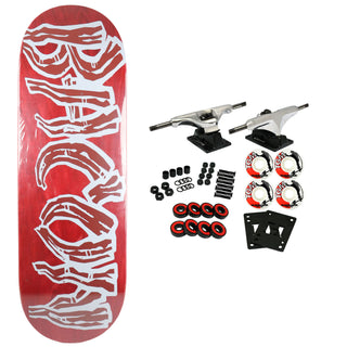 Bacon Skateboard Complete Logo Veneer Red 10" x 33"