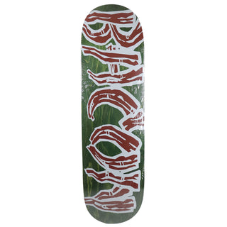 Bacon Skateboard Deck Logo Veneer Dark Green 8.5" x 32.5"
