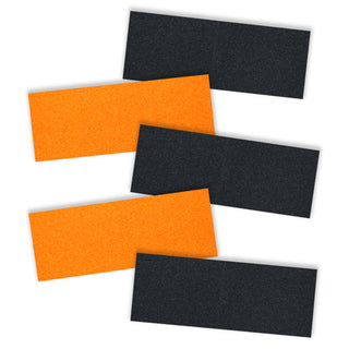 Black Diamond Skateboard Griptape Black and Orange Grip Strips 5 pack 9" x 3.25"