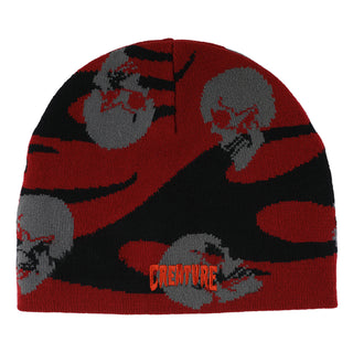 Creature Skateboards Beanie Spiral Skull Maroon/Black
