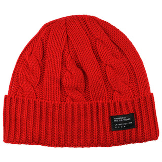 Fourstar Beanie CABLE KNIT FOLD RED Cap