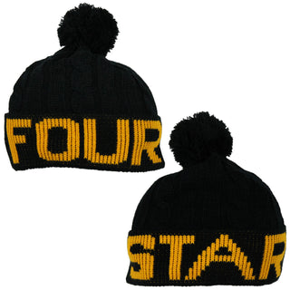 Fourstar Beanie POM POM BLACK Cap