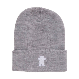 Grizzly Grip Skateboard Beanie OG Bear Embroidered Heather Grey