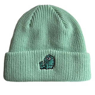 Snot Wheel Co. Beanie Booger Logo Embroidered Teal