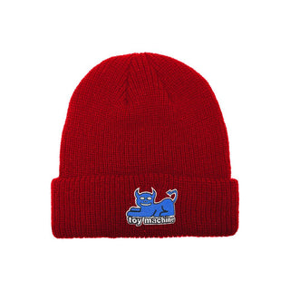 Toy Machine Beanie Devil Cat Fold Beanie Red