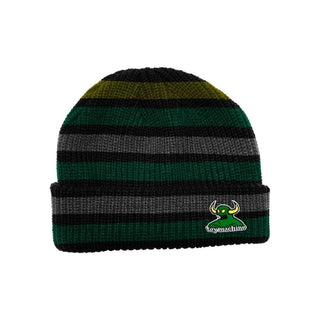 Toy Machine Skateboard Beanie Monster Multi Stripe Dock Forest