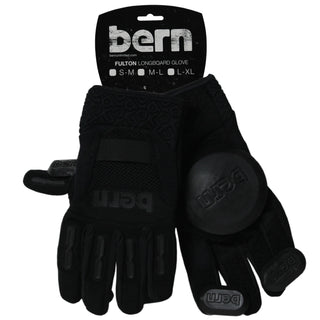 Bern Longboard Slide Gloves Fulton Black M/L (Pair, Includes Pucks)