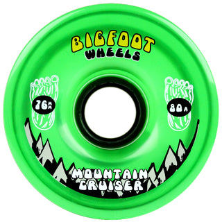 Bigfoot Longboard Wheels - 76mm Mountain Cruiser Translucent Green