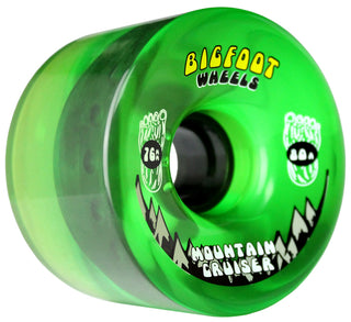 Bigfoot Longboard Wheels - 76mm Mountain Cruiser Translucent Green
